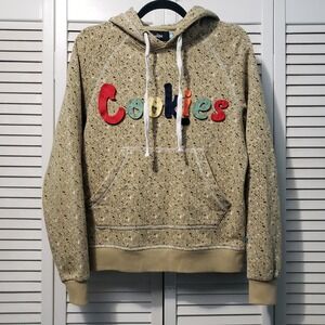 Cookies SF Chateau Custom‎ Speckled Hoodie Size Small Tan Applique Lettering